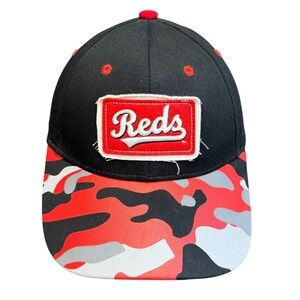 Cincinnati‎ Reds Melonwear Cap Hat Youth Size Snapback Adjustable Red Black